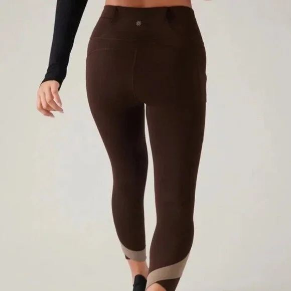 Athleta Ultimate Stash Craft Tight size XXS Toasted Brown - Picture 3 of 3
